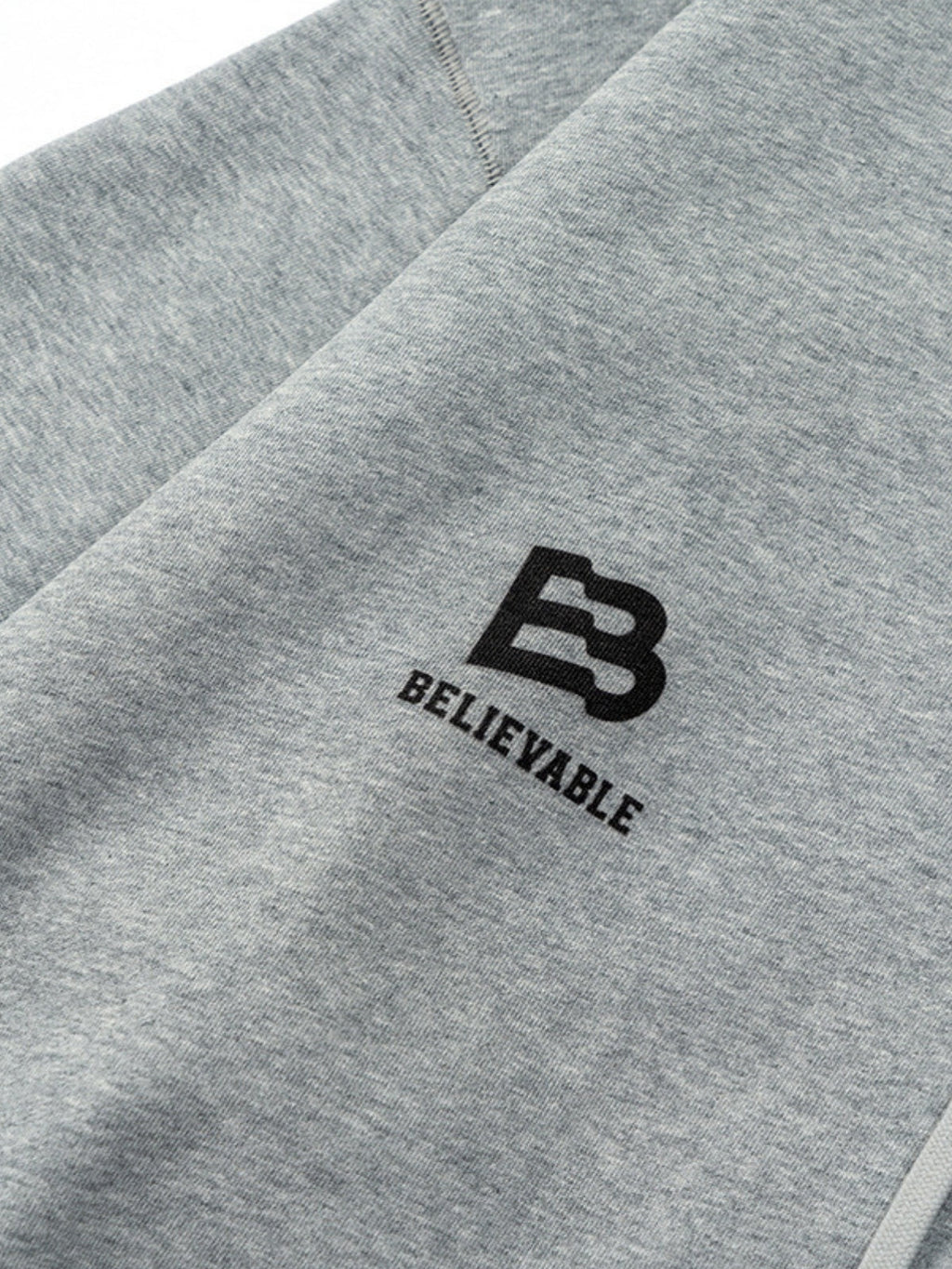 BELIEVABLE - Oversized Print Zip Up Hoodie