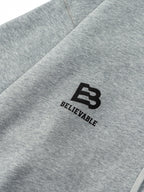 BELIEVABLE - Oversized Print Zip Up Hoodie
