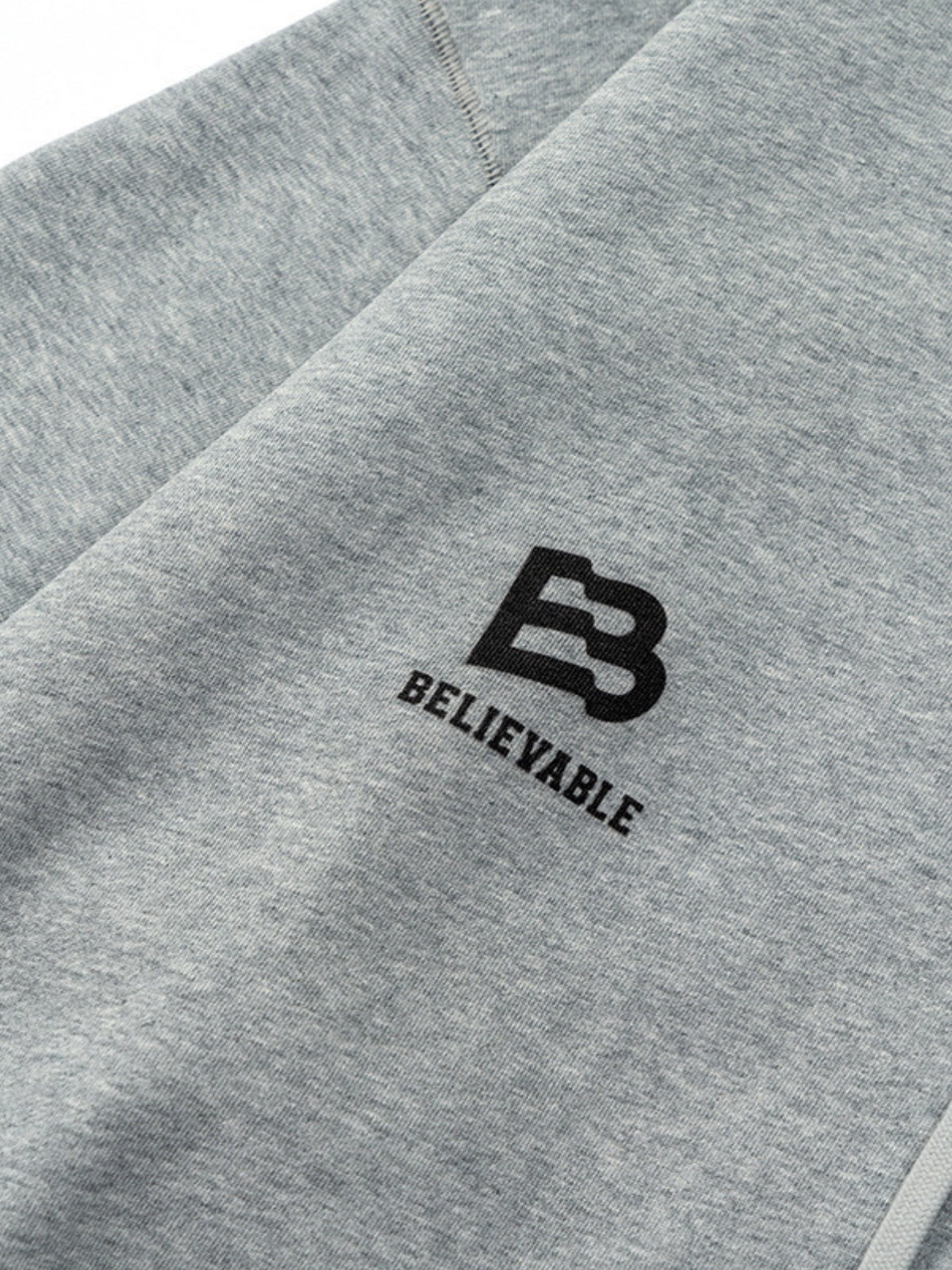 BELIEVABLE - Oversized Print Zip Up Hoodie