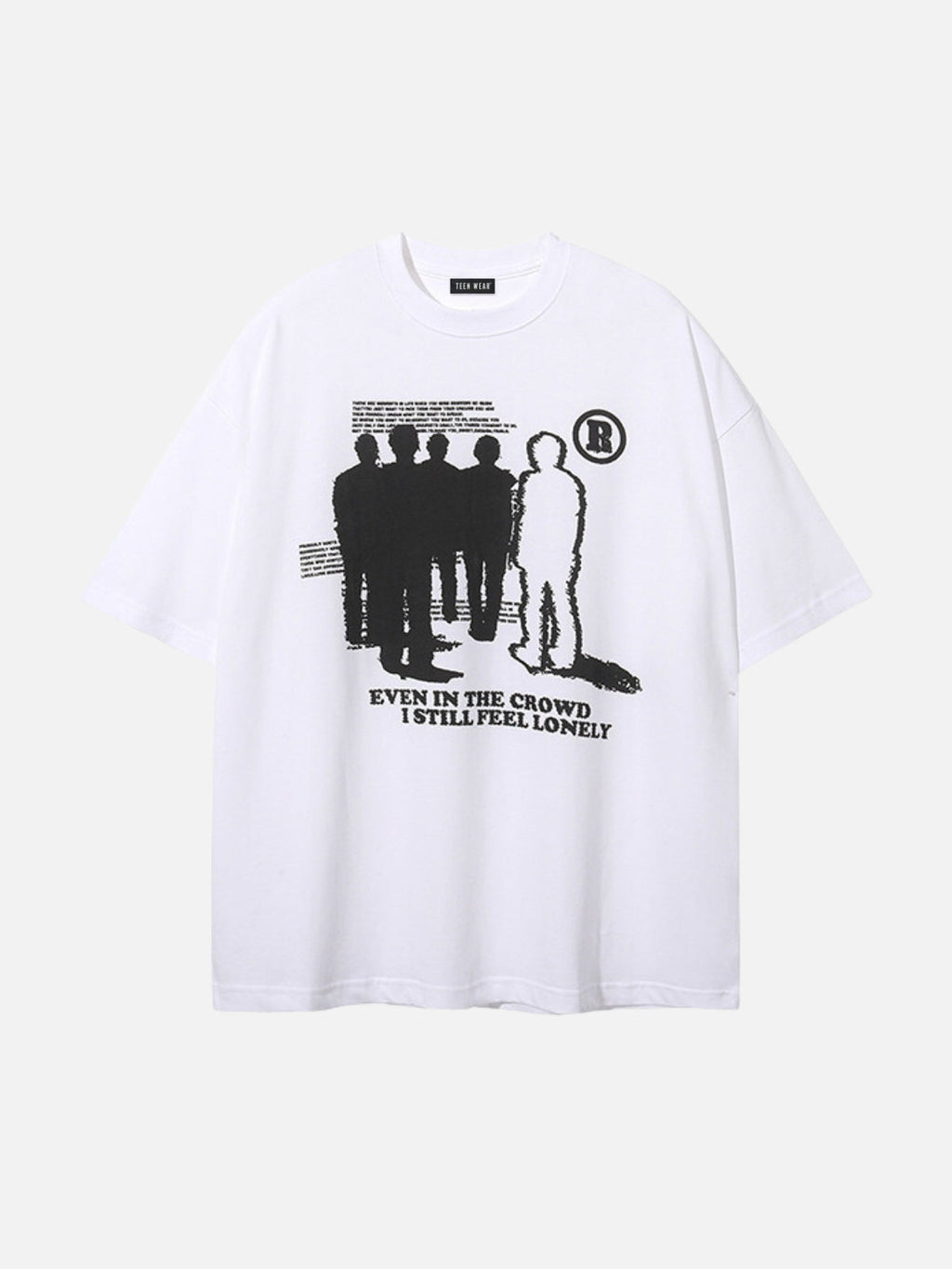 CROWD - Oversized Print T-Shirt