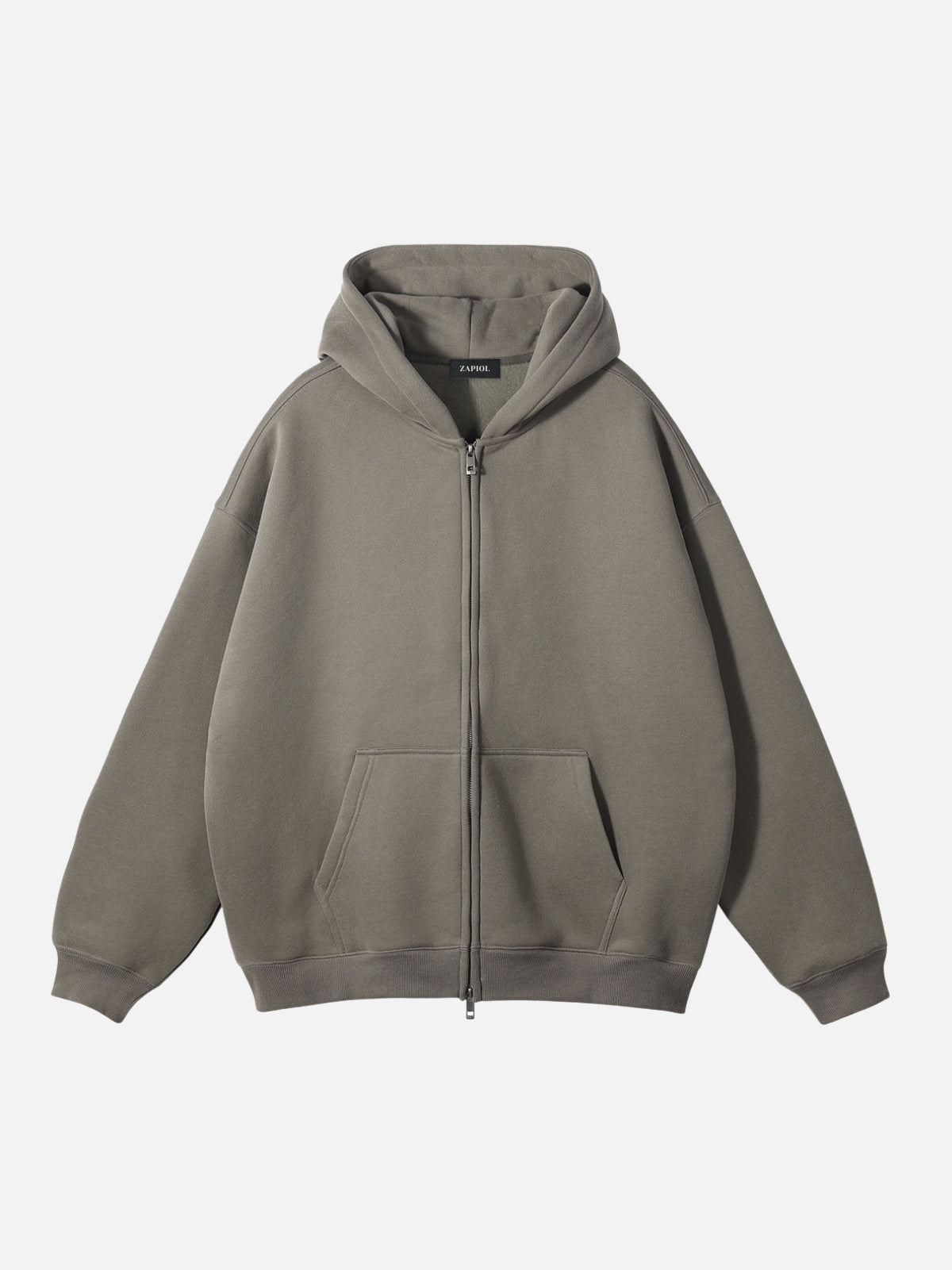 PUNISH - Cropped Basic Zip Up Hoodie