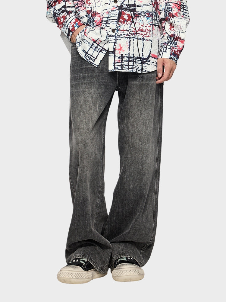 MyGarments - Baggy Denim Jeans - Schwarz/Grau