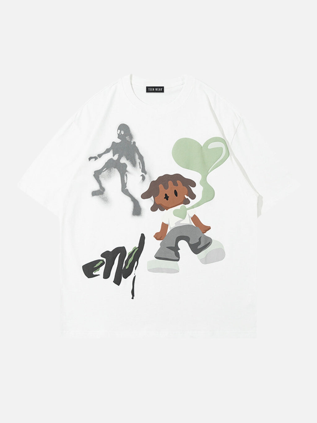 SKELLYBOY - Oversized Print T-Shirt