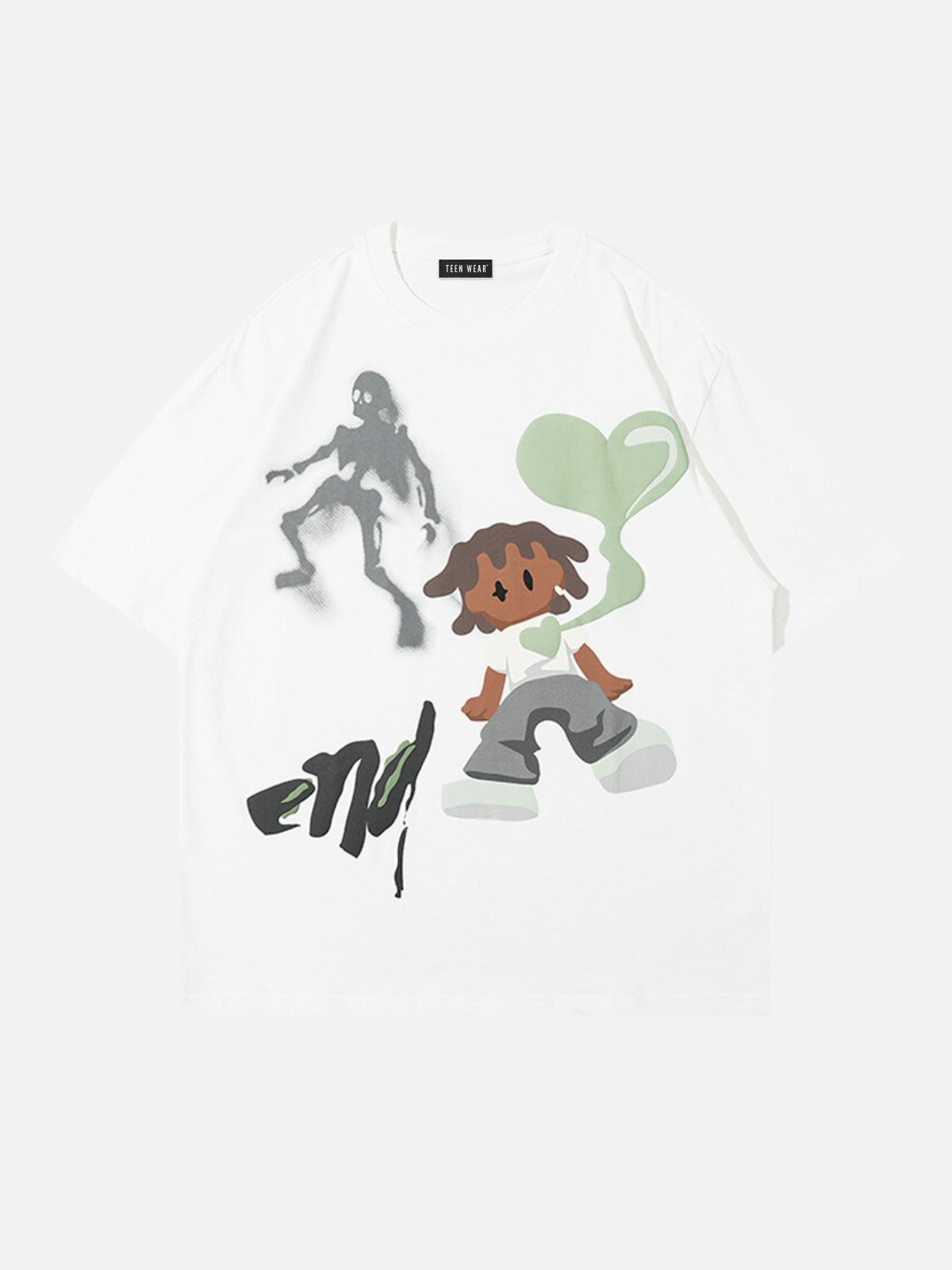 SKELLYBOY - Oversized Print T-Shirt