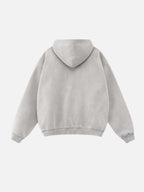 POTENTIAL - Oversized Print Zip Up Hoodie