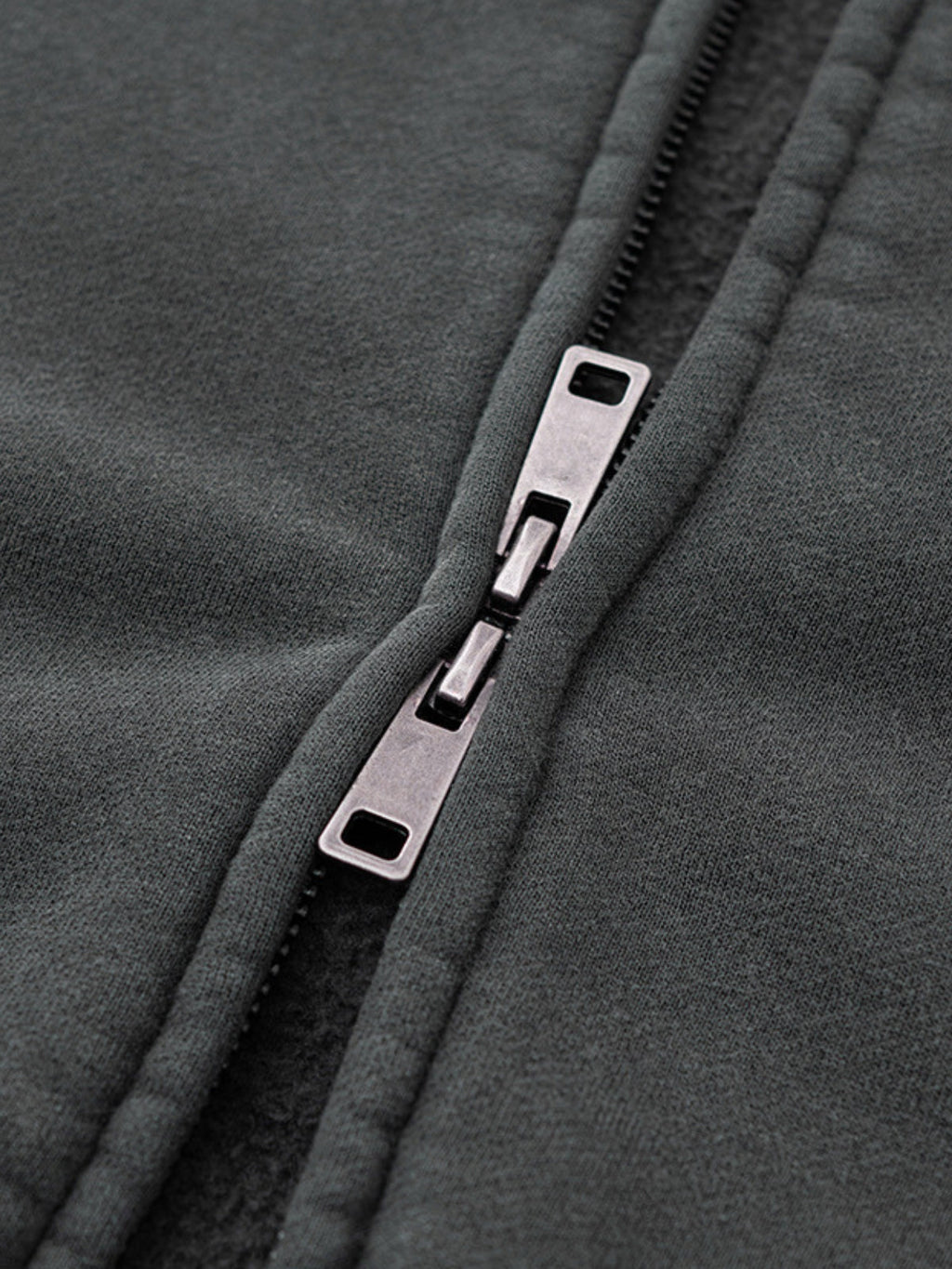 SRIPERS - Premium Oversized Basic Embroidered Zip Up Hoodie