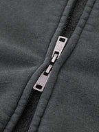 SRIPERS - Premium Oversized Basic Embroidered Zip Up Hoodie