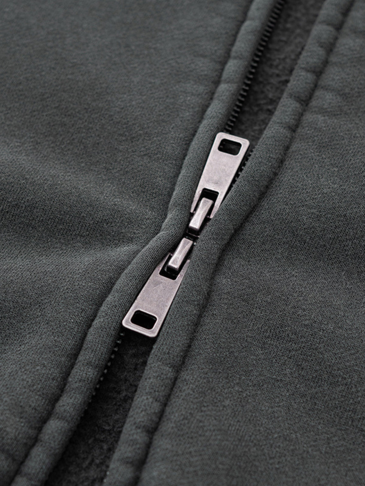SRIPERS - Premium Oversized Basic Embroidered Zip Up Hoodie