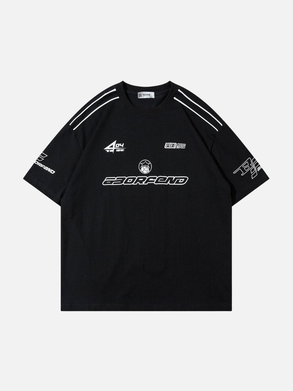 BORFEND - Oversized Print Racing T-Shirt