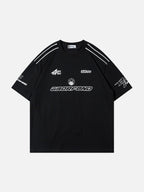 BORFEND - Oversized Print Racing T-Shirt