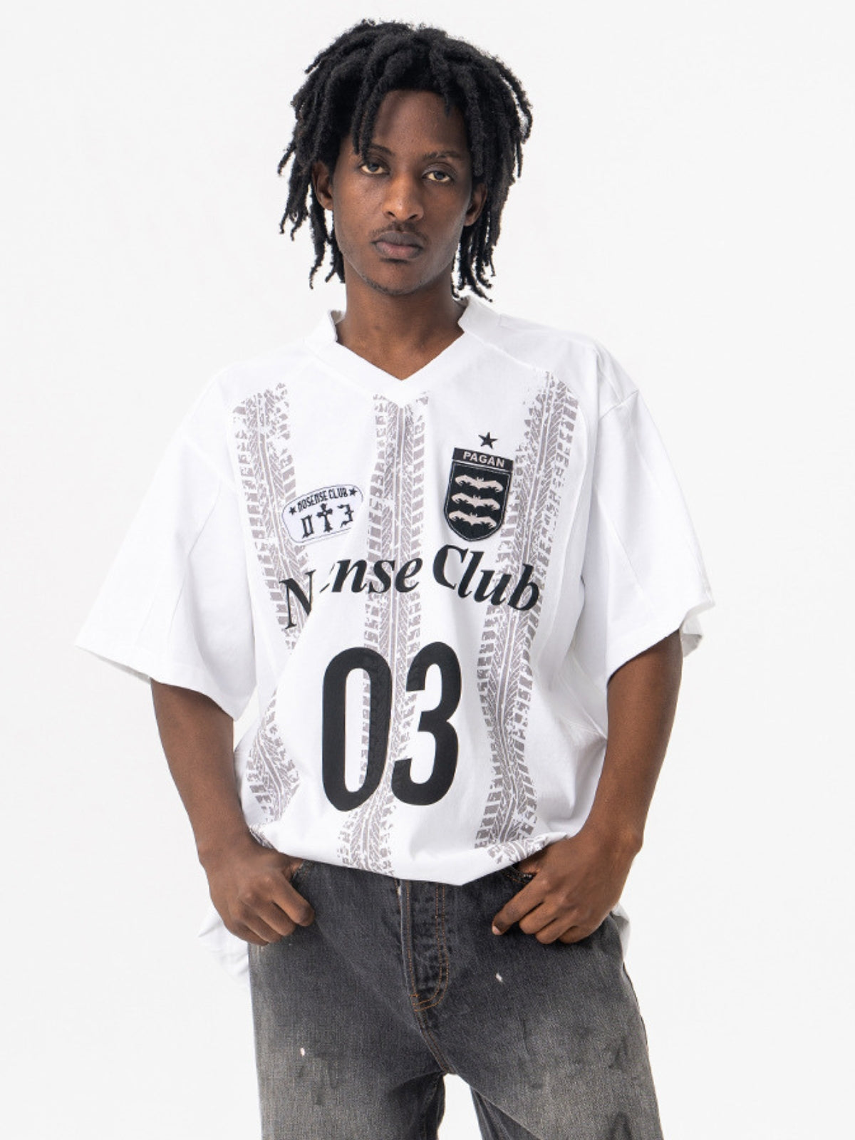 NOENSE - Oversized Print Jersey T-Shirt