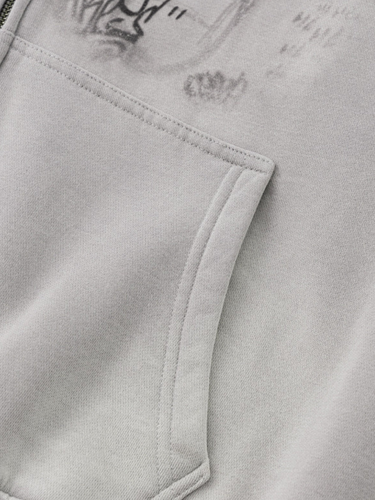 POTENTIAL - Oversized Print Zip Up Hoodie