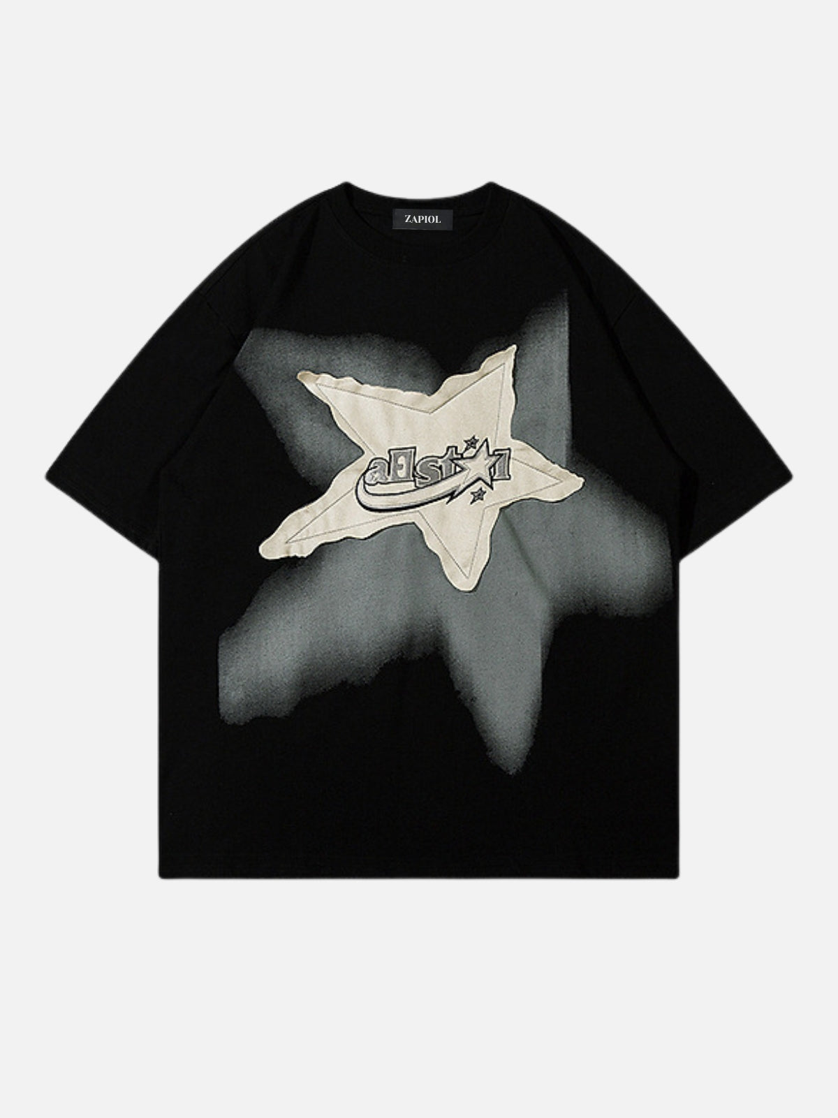 STAR PATCH - Oversized Embroidered T-shirt