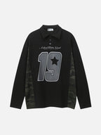 ADEADVA - Oversized Print Long Sleeved T-Shirt