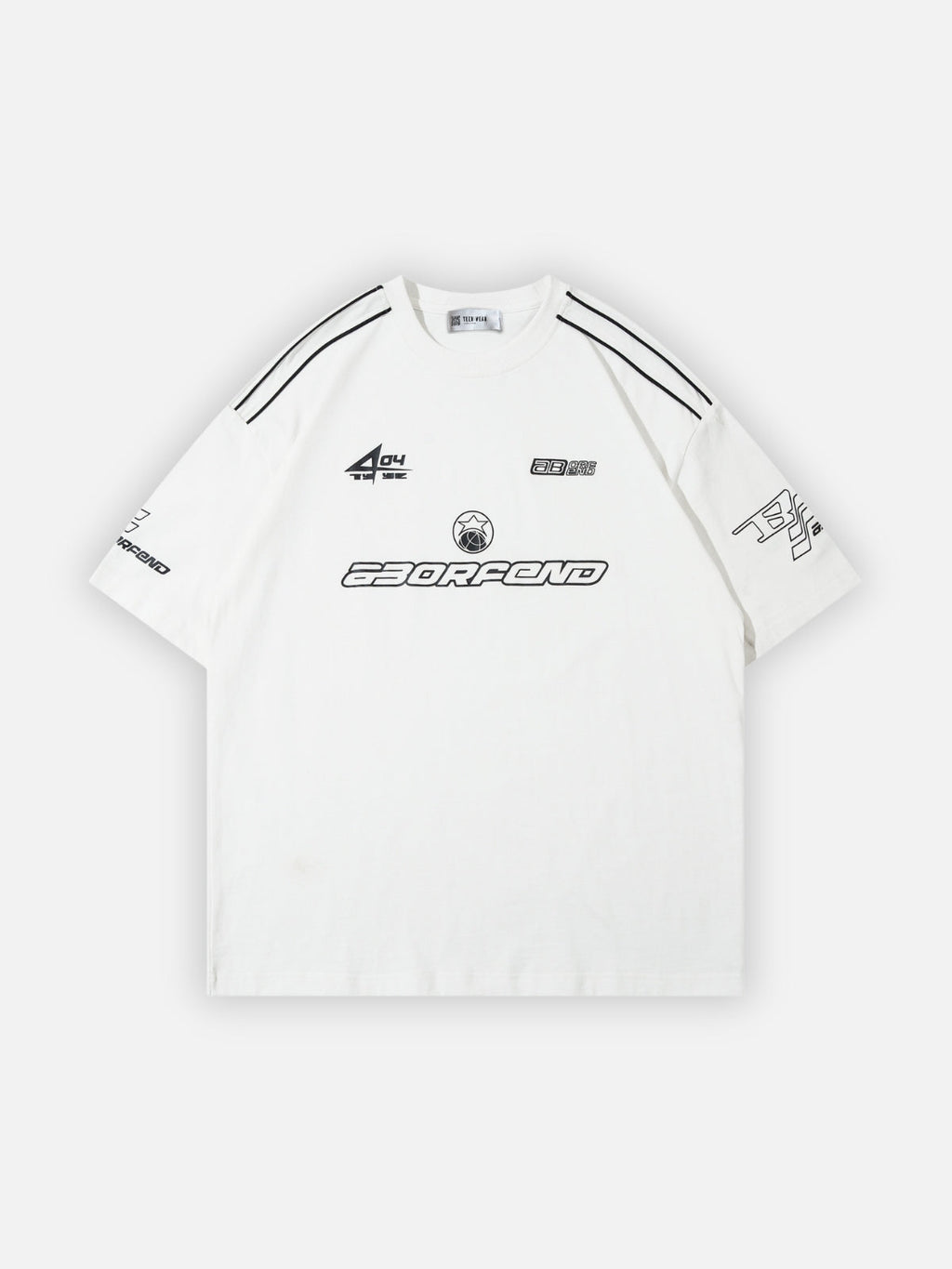 BORFEND - Oversized Print Racing T-Shirt