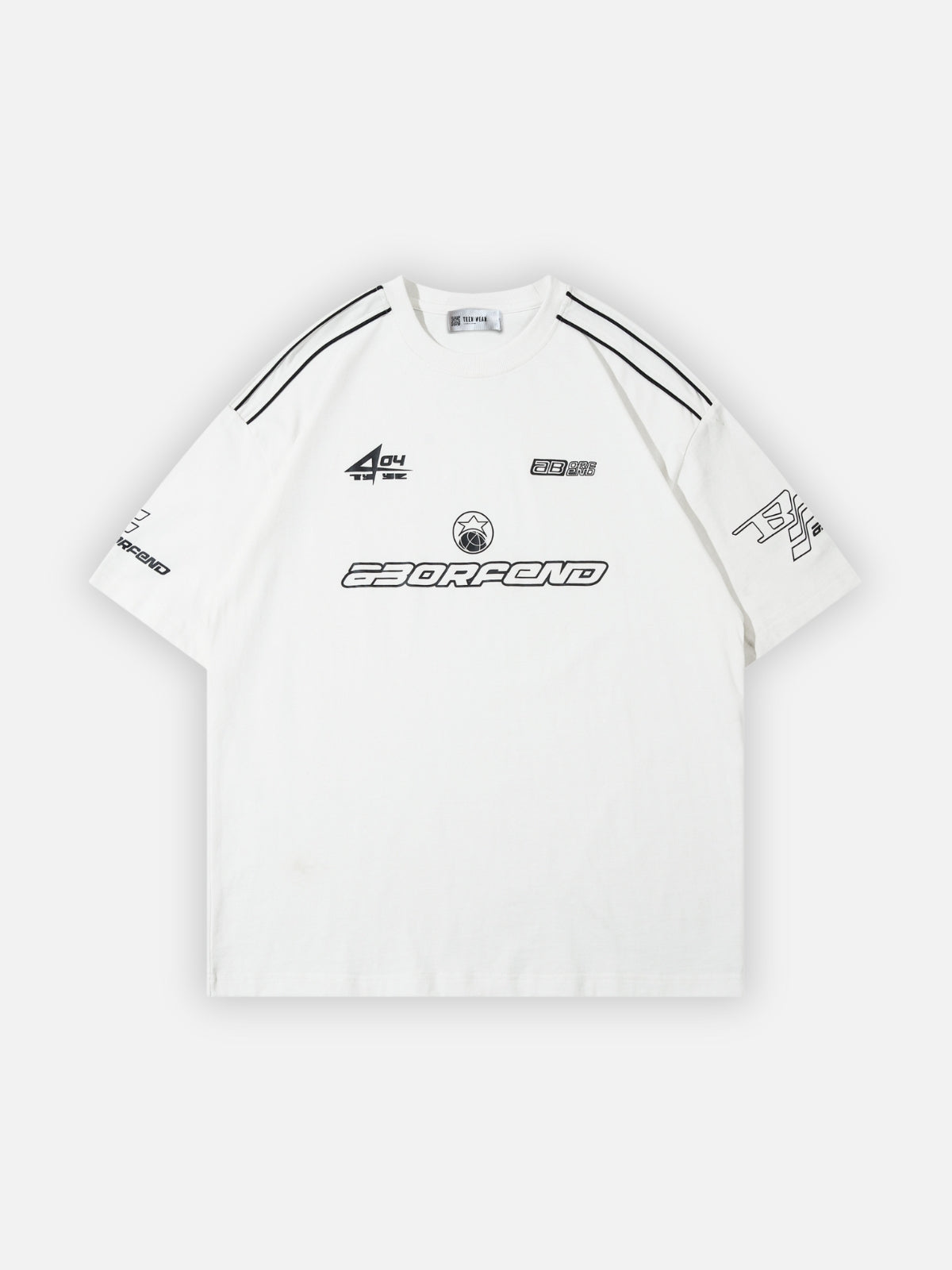 BORFEND - Oversized Print Racing T-Shirt