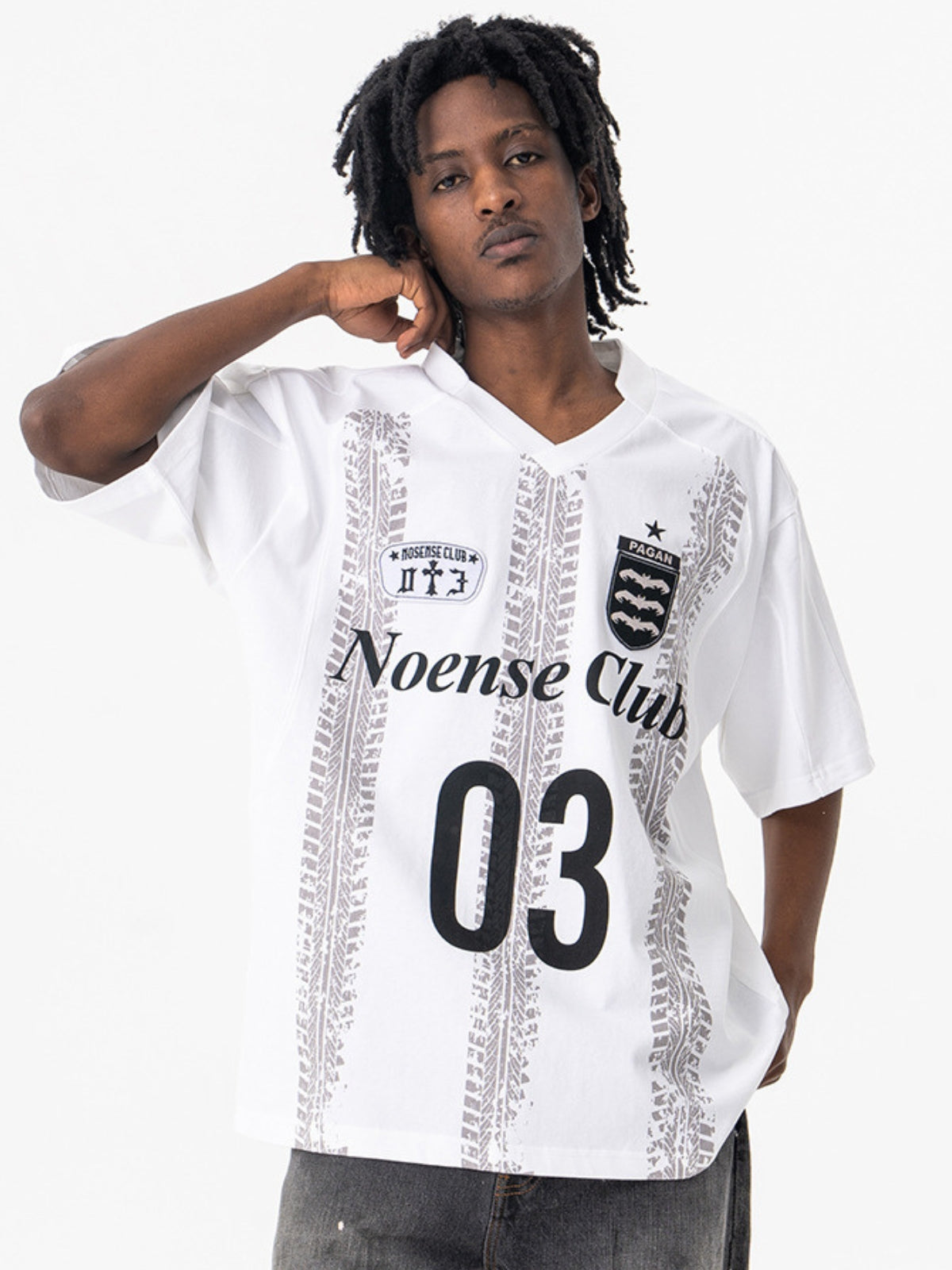 NOENSE - Oversized Print Jersey T-Shirt