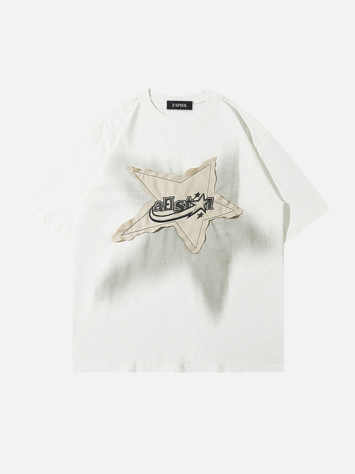 STAR PATCH - Oversized Embroidered T-shirt