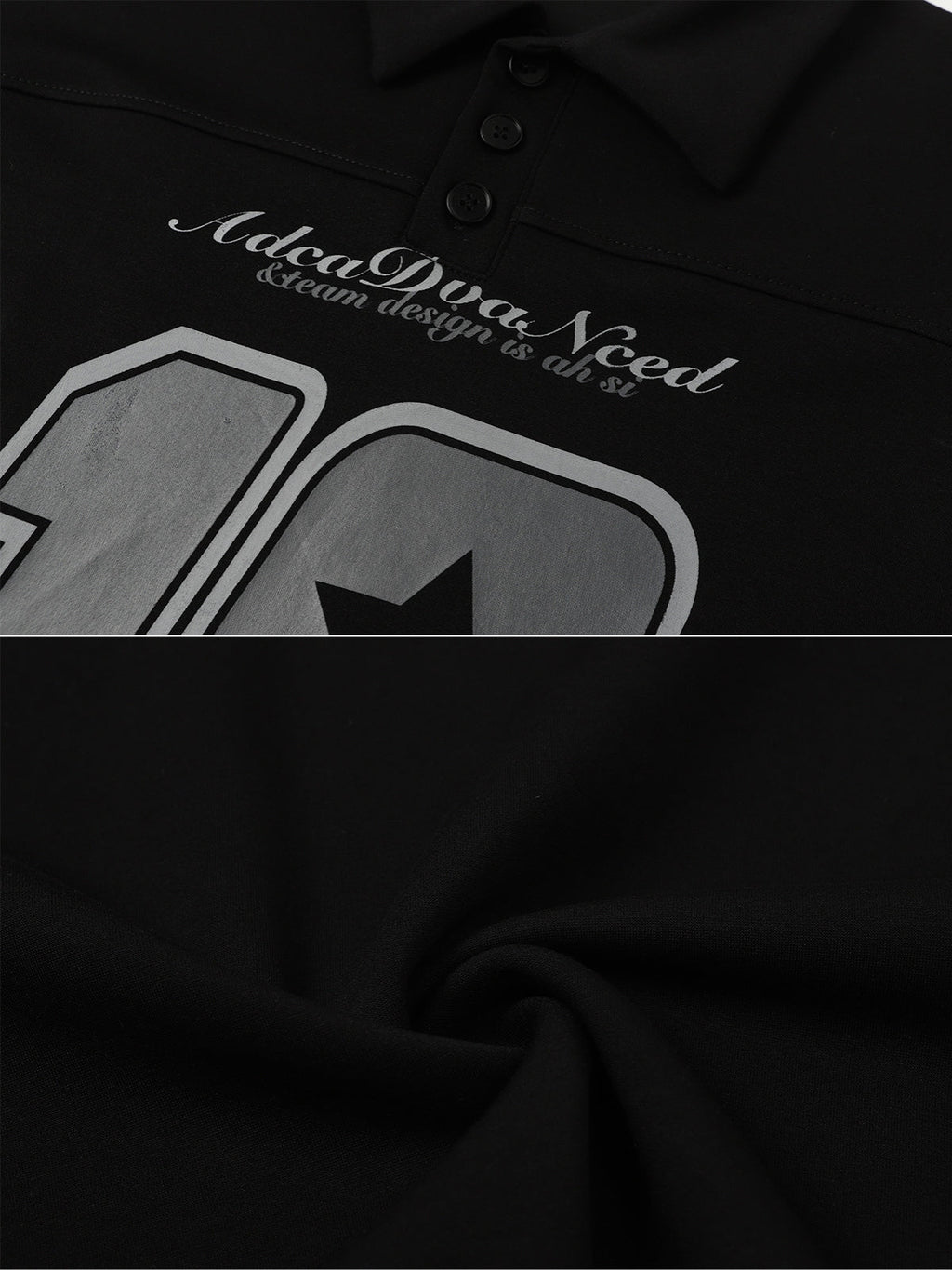 ADEADVA - Oversized Print Long Sleeved T-Shirt