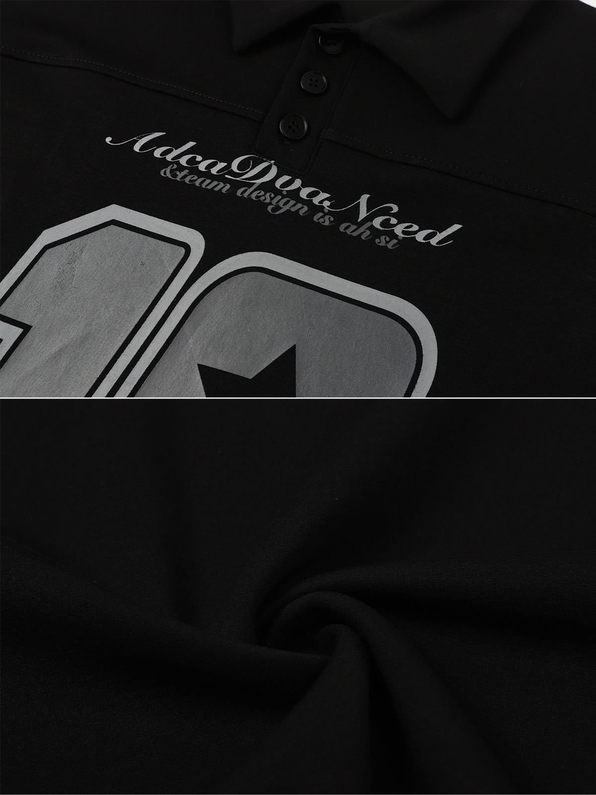 ADEADVA - Oversized Print Long Sleeved T-Shirt