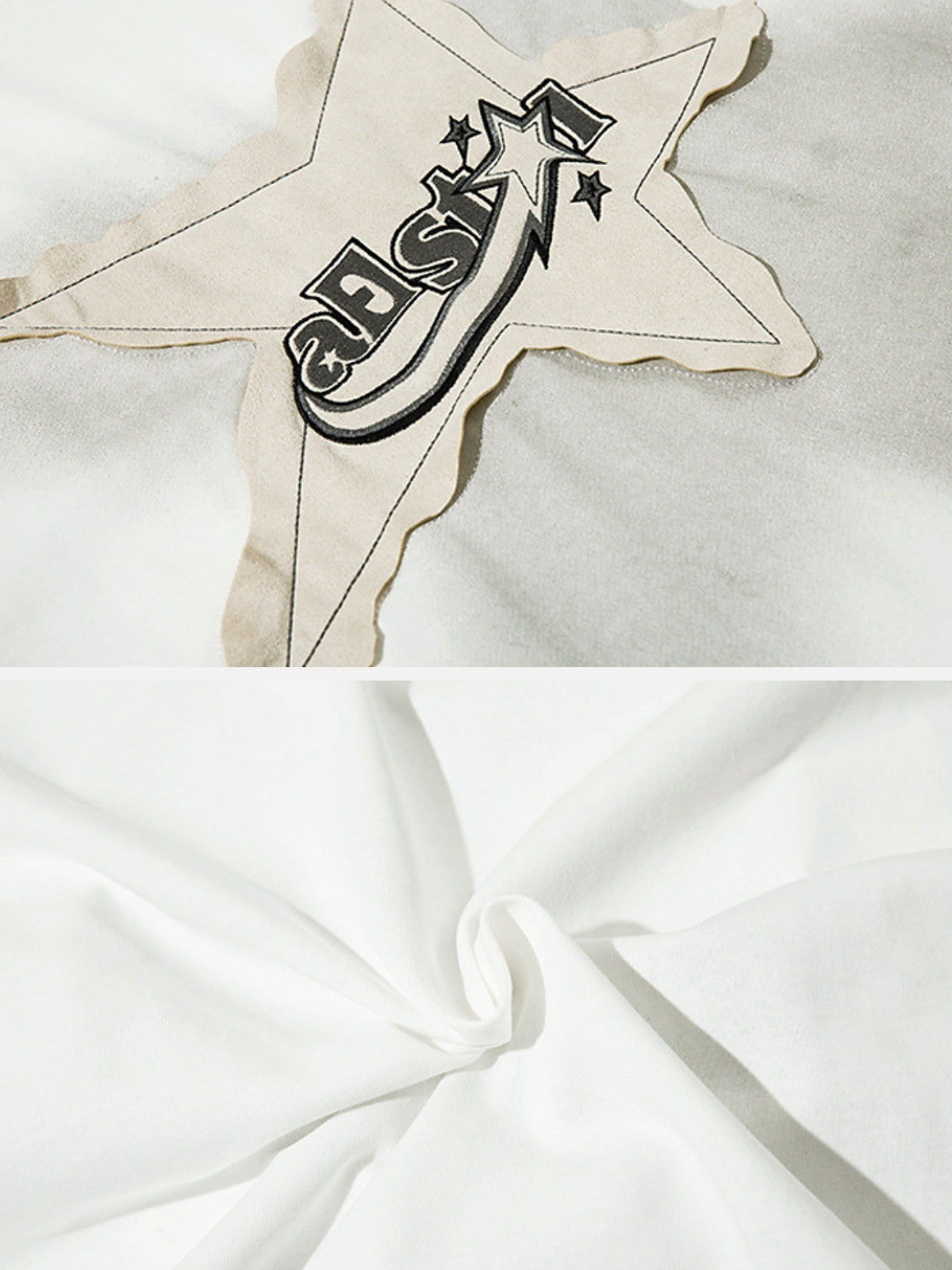 STAR PATCH - Oversized Embroidered T-shirt