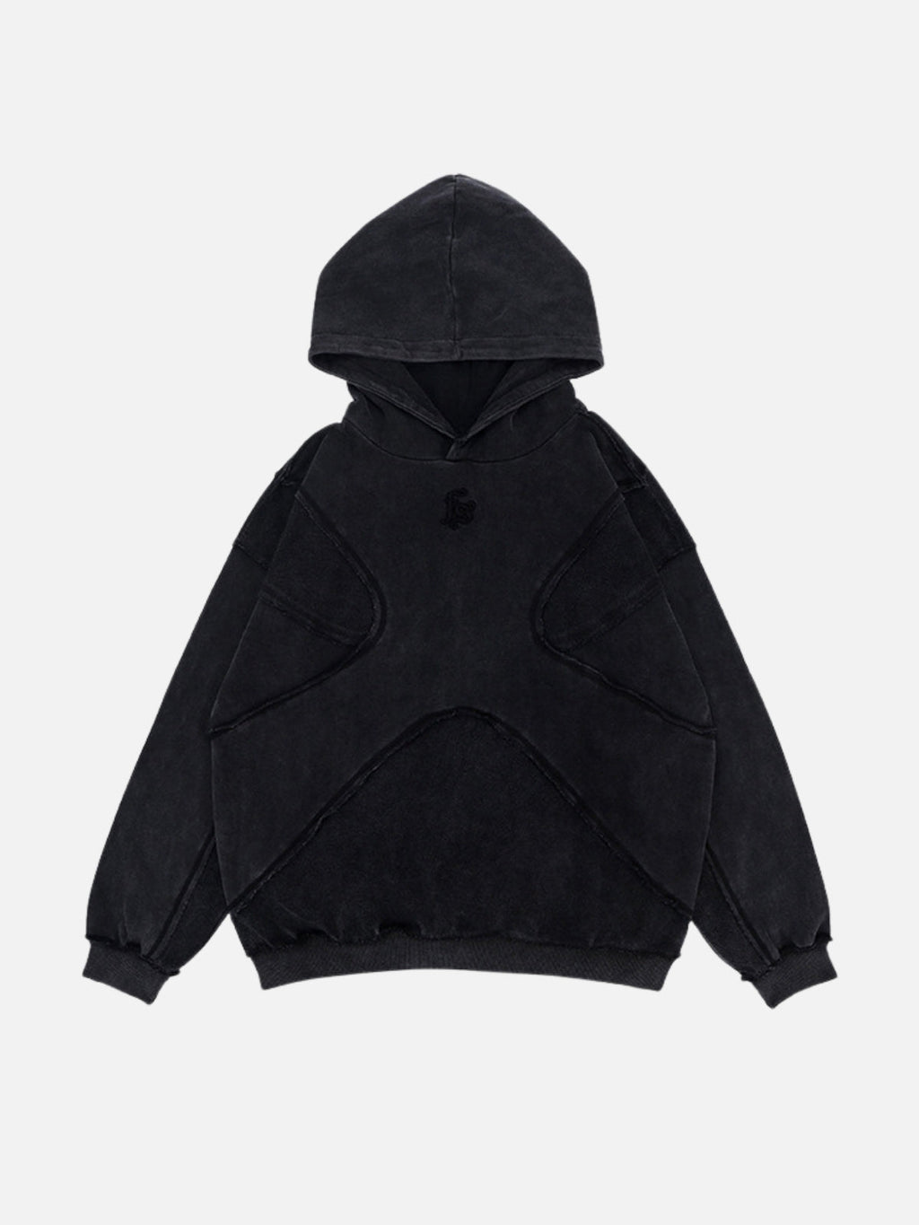 CRUNCHED - Oversized Embroidered Hoodie