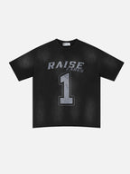 RAISE FARES - Cropped Print T-shirt
