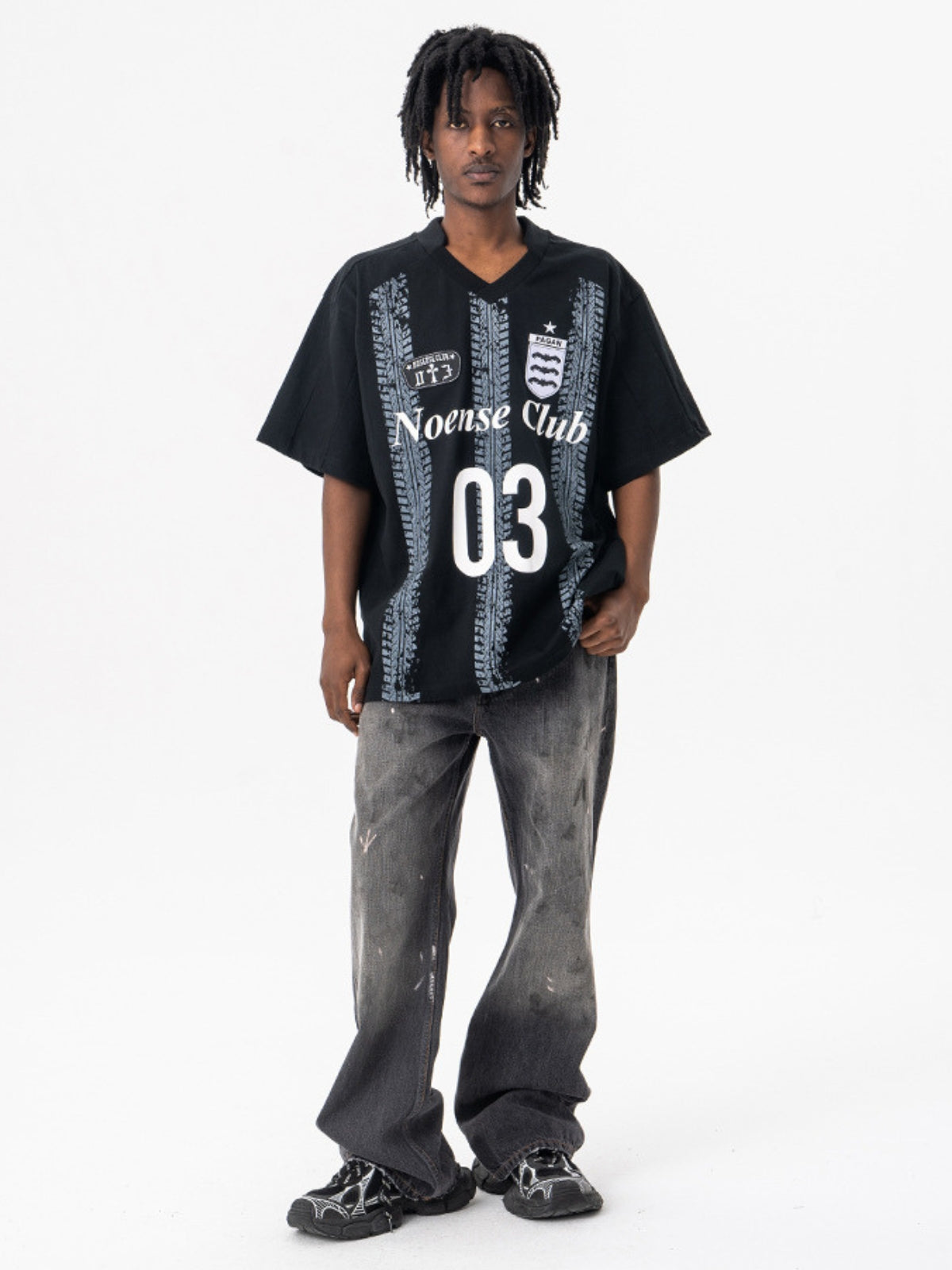 NOENSE - Oversized Print Jersey T-Shirt