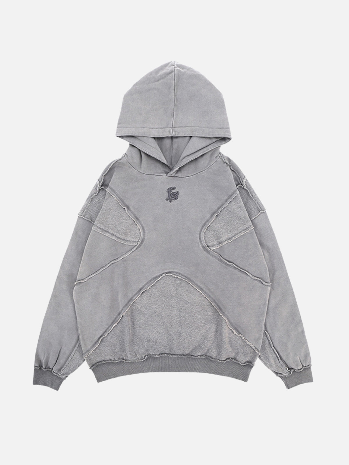 CRUNCHED - Oversized Embroidered Hoodie