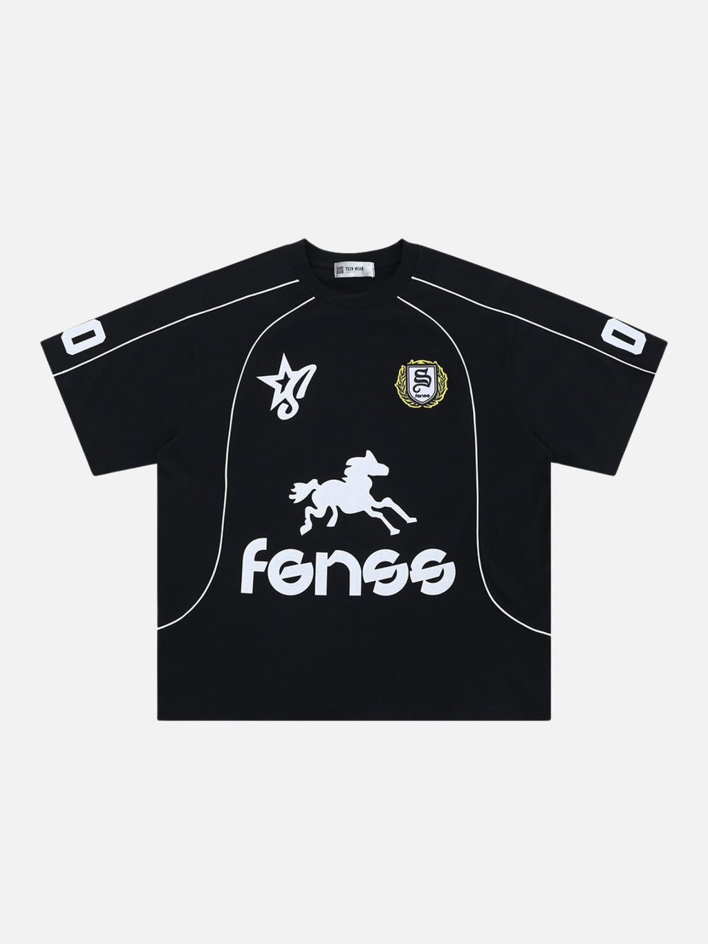 FENSS - Oversized Print Jersey T-Shirt