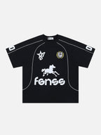 FENSS - Oversized Print Jersey T-Shirt