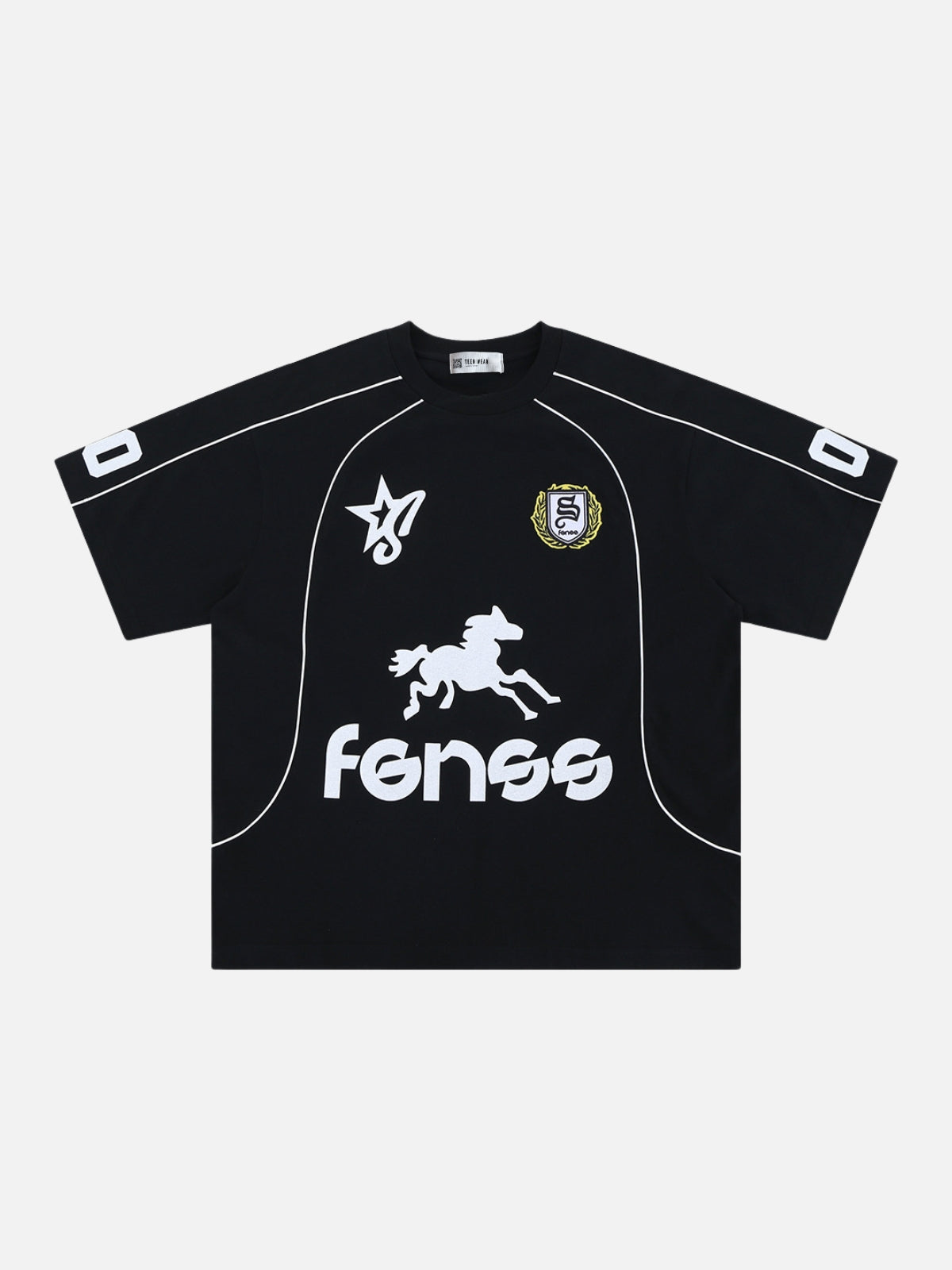 FENSS - Oversized Print Jersey T-Shirt