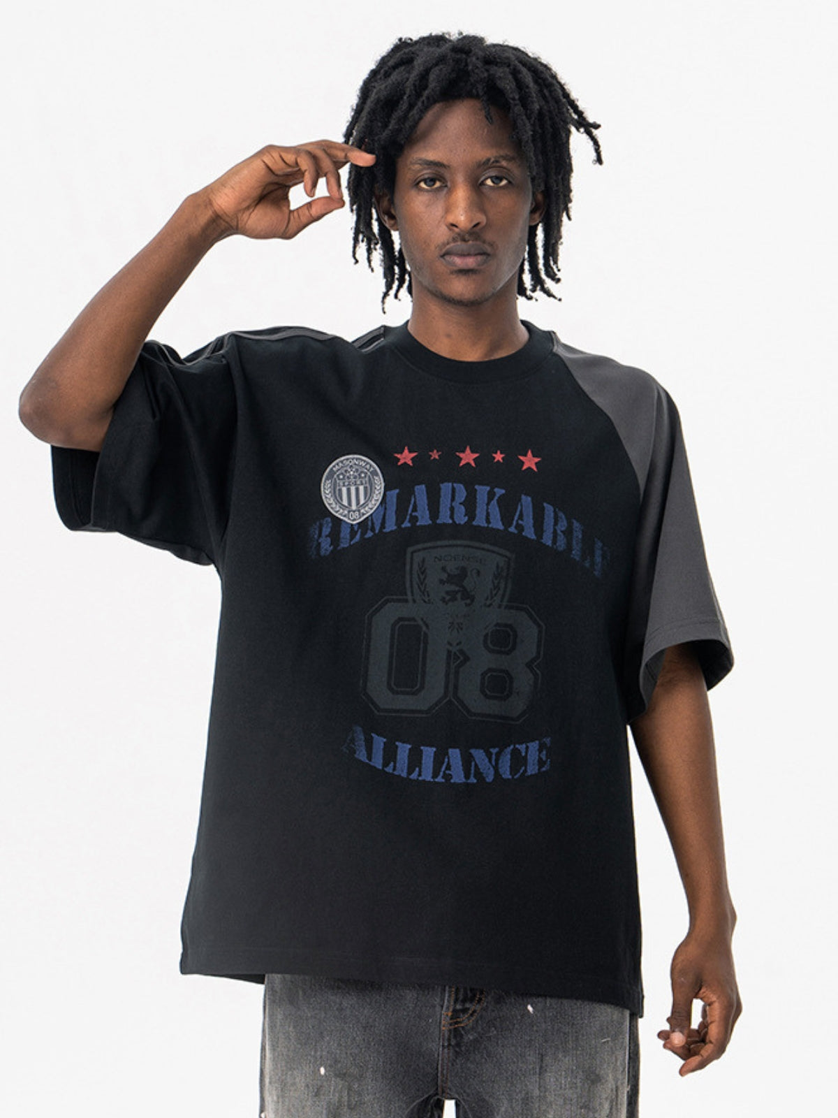 ALLIANCE - Oversized Print Jersey T-Shirt