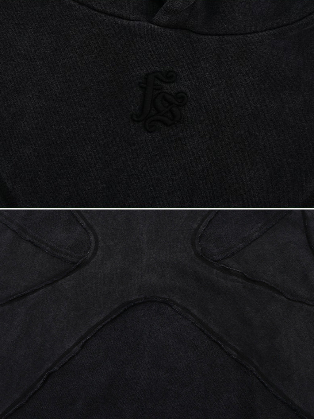 CRUNCHED - Oversized Embroidered Hoodie