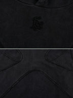 CRUNCHED - Oversized Embroidered Hoodie