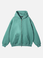 PUNISH - Cropped Basic Zip Up Hoodie