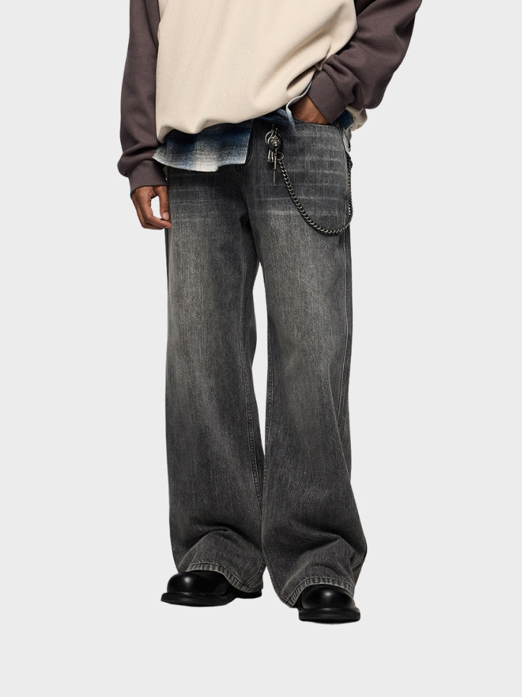 MyGarments - Baggy Denim Jeans - Schwarz/Grau