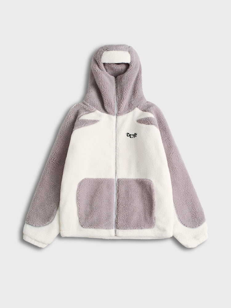 MyGarments - Wolfgrau & Weiß Sherpa Ninja Fleece