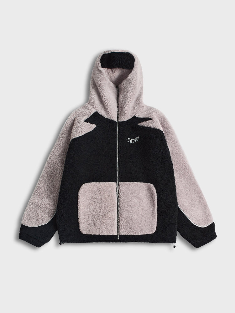 MyGarments - Schwarzes & Graues Sherpa Ninja Fleece