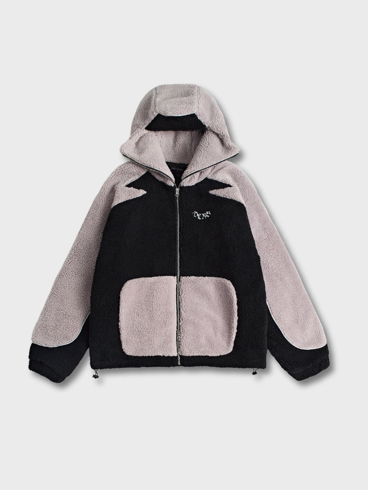 MyGarments - Schwarzes & Graues Sherpa Ninja Fleece
