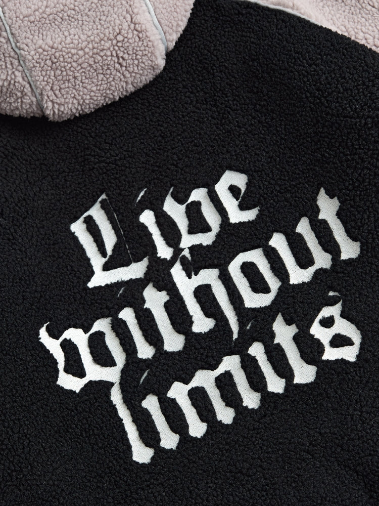 MyGarments - Schwarzes & Graues Sherpa Ninja Fleece