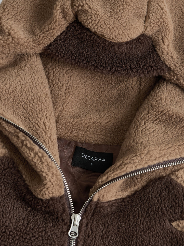 MyGarments - Dunkel- und Hellbraunes Sherpa-Ninja-Fleece