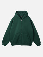 PUNISH - Cropped Basic Zip Up Hoodie