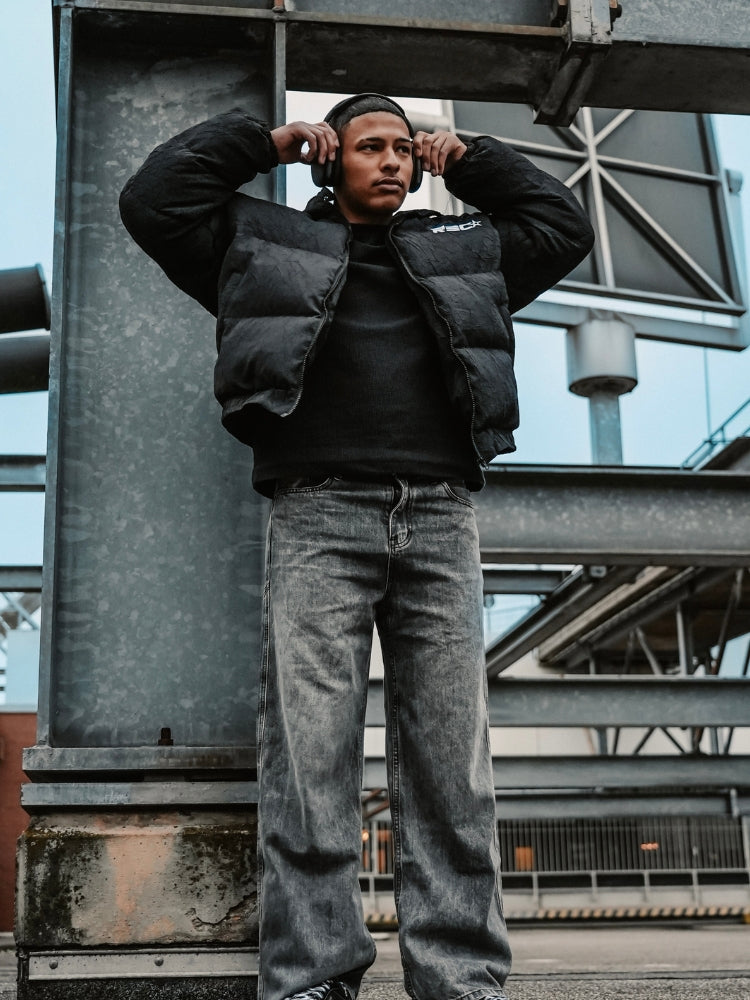 MyGarments - Baggy Denim Jeans - Schwarz/Grau