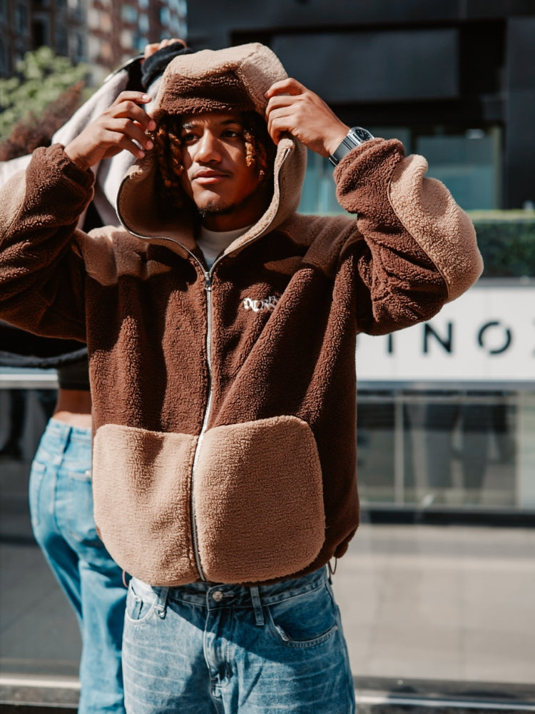 MyGarments - Dunkel- und Hellbraunes Sherpa-Ninja-Fleece