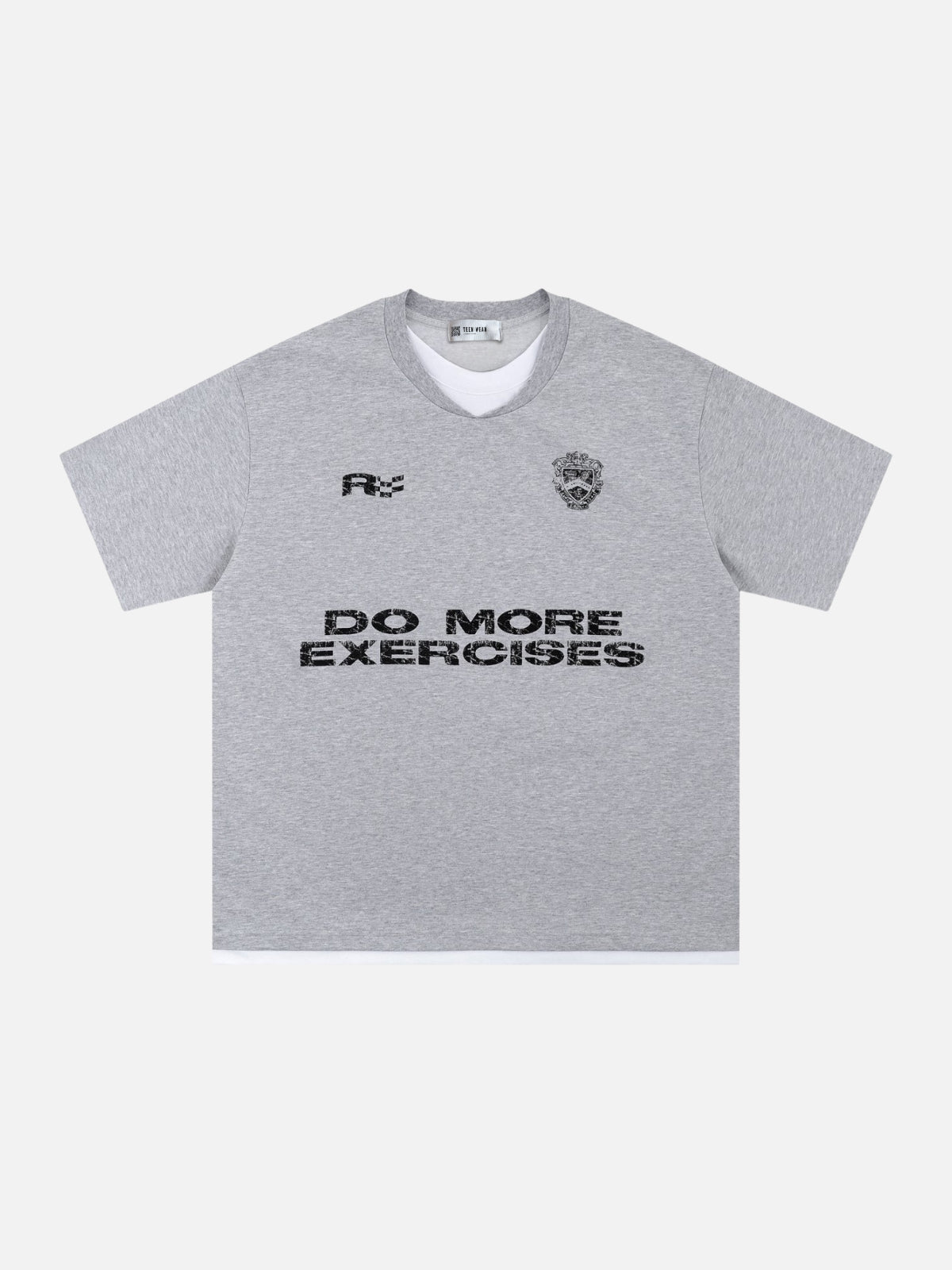 EXERCISES - Oversized Print Double Layered T-Shirt