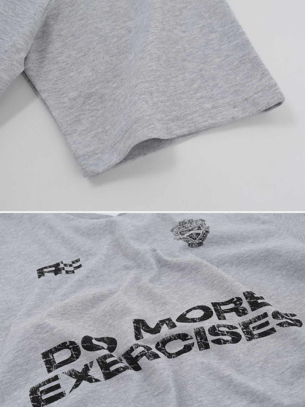 EXERCISES - Oversized Print Double Layered T-Shirt