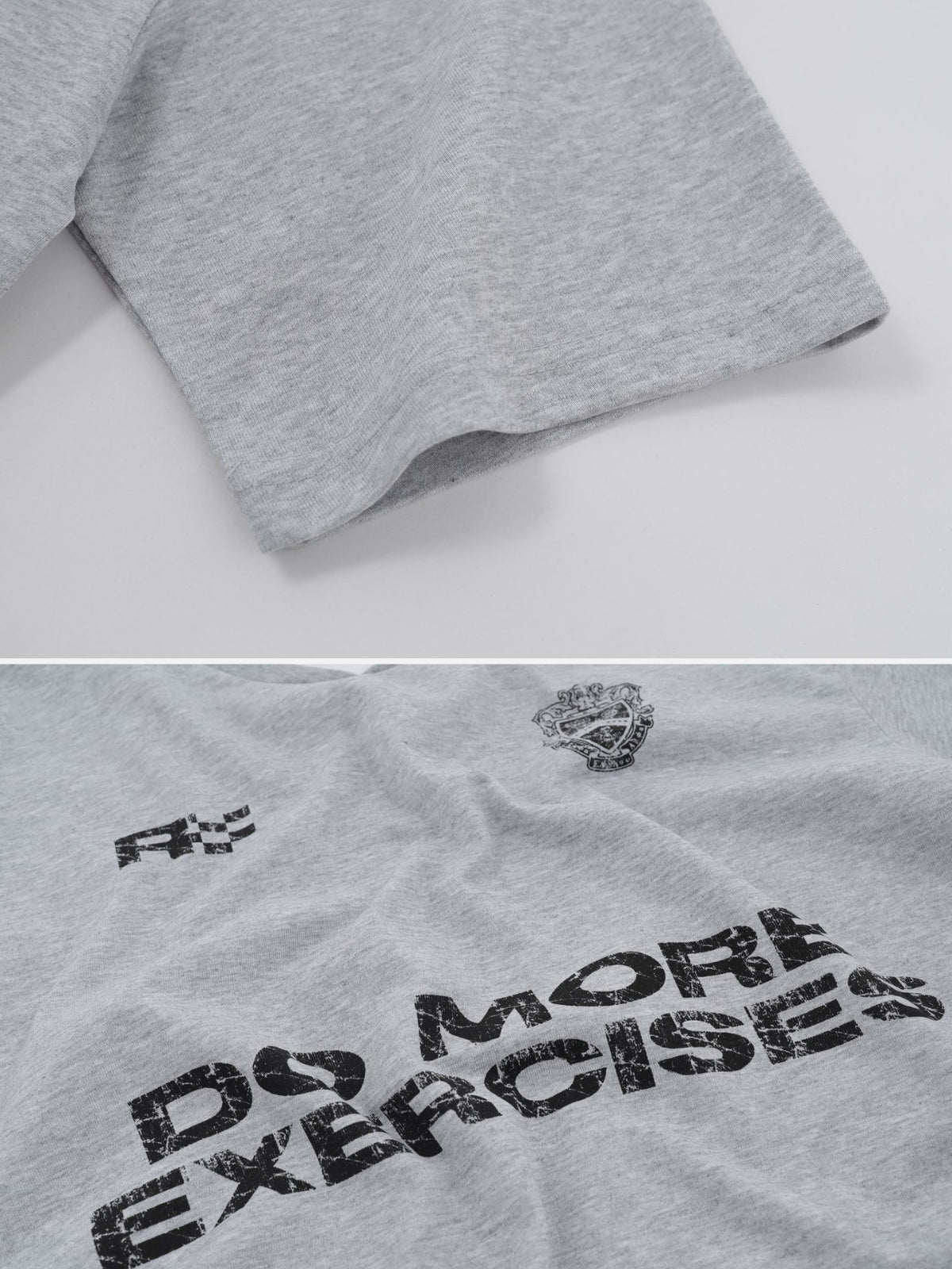 EXERCISES - Oversized Print Double Layered T-Shirt