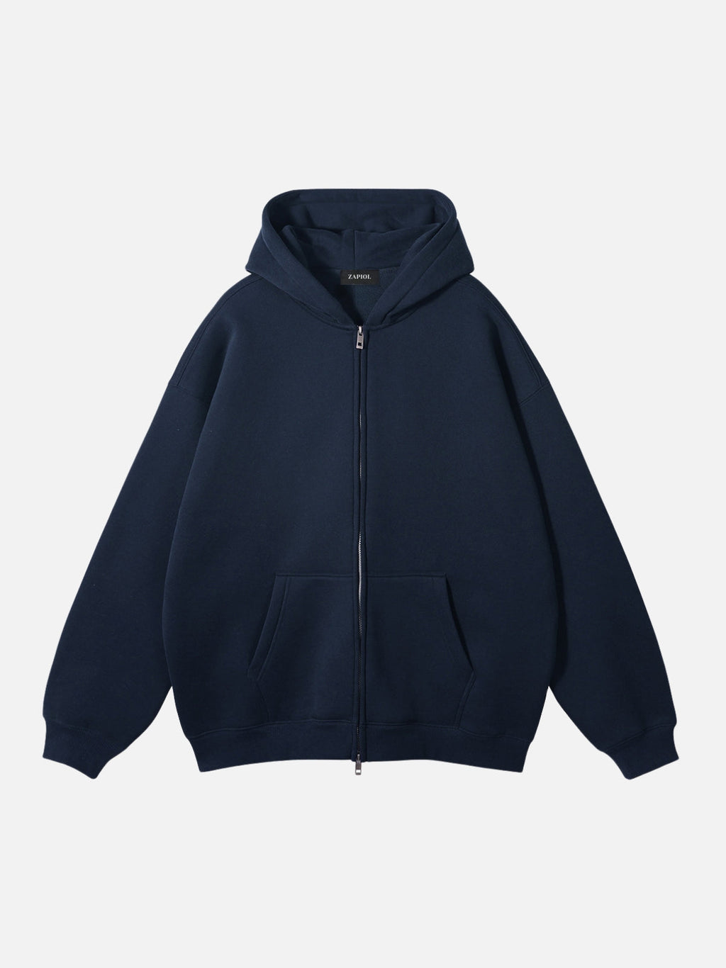 PUNISH - Cropped Basic Zip Up Hoodie