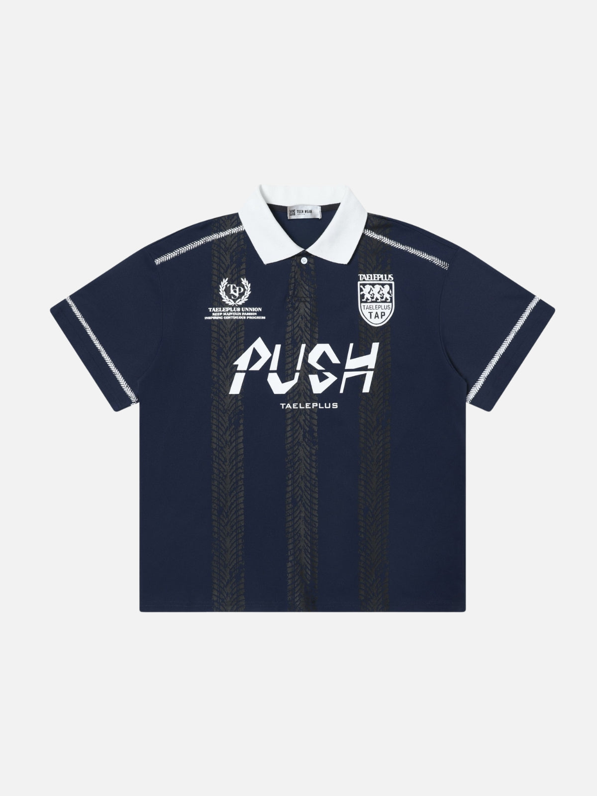 PUSH - Oversized Graphic Polo T-Shirt